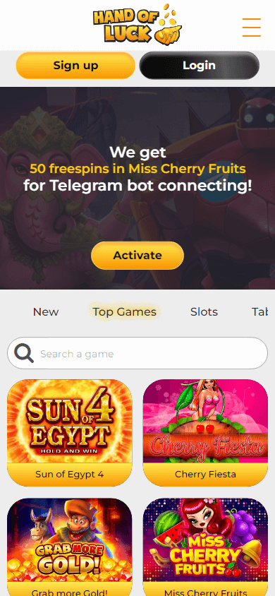 Hand of Luck Casino Mobile screenshot